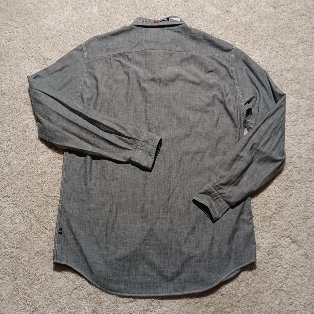 NAUTICA Mens N83 Long Sleeve Chambray Shirt - Picture 2 of 6